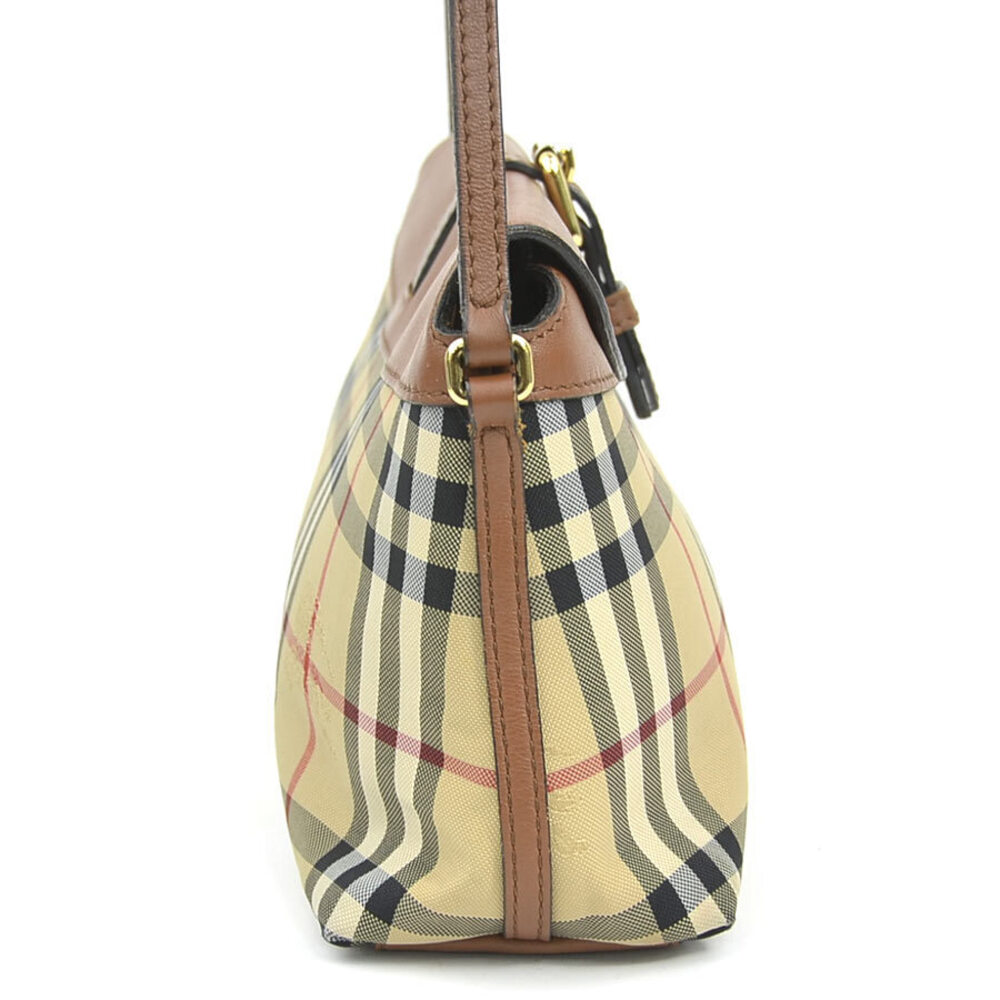 Burberry shoulder bag canvas leather brown beige - Picture 2 of 4